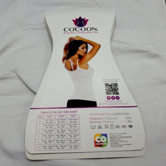 Cocoon 3563 Katia Moderate Control Tank Top Shapewear Womens Size L White - Picture 4 of 7